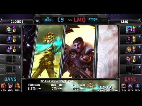Cloud 9 vs LMQ | S4 NA LCS Summer split 2014 Week 10 Day 2 | C9 vs LMQ W10D2 G2 Full Game HD