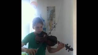 Shalev speelt viool voor opa Rob's verjaardag :-)