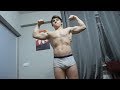 MONSTER TEEN BODYBUILDER SHOWING HIS BIG RIPPED MUSCLES