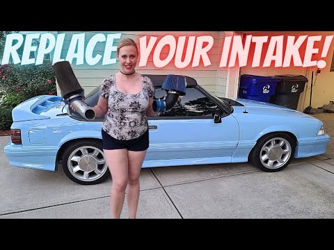 REPLACE YOUF HOT AIR INTAKE! // 86-93 FOXBODY MUSTANG BBK FENDERWELL INTAKE INSTALL