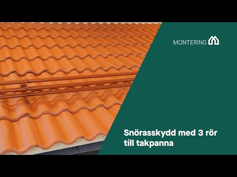 Montering Snörasskydd 3 rör på takpanna