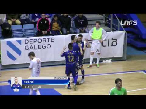 Gol Rivillos (1-3) en el Santiago Futsal - Movistar Inter. 1Div, J24