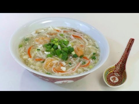 Sopa con Mariscos Estilo Oriental Chino