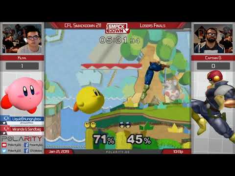 CFL Smackdown 211 Melee - Kuya (Kirby, Game and Watch) vs Captain G (Captain Falcon) - Losers Finals