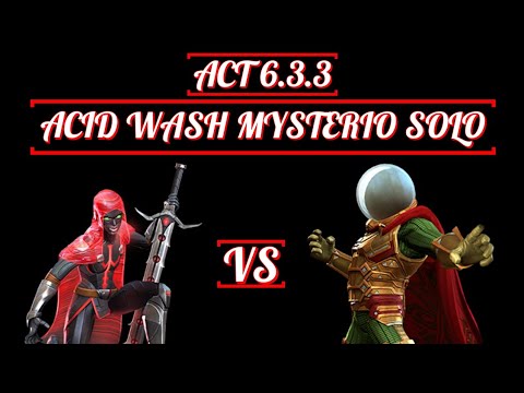 ACT 6.3.3 ACID WASH MYSTERIO SOLO WITH GUILLOTINE 2099 MARVEL CONTEST OF CHAMPIONS