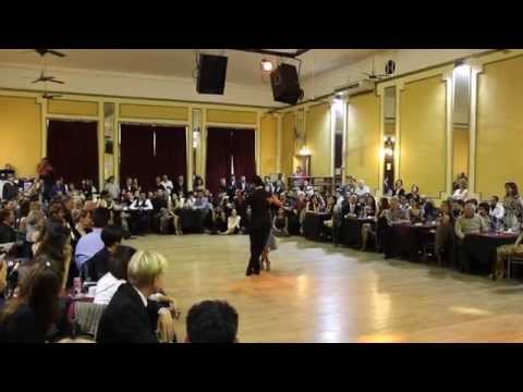  Maria Ines Bogado  and  Sebastian Jimenez  are  dancing  to  the  tango  "  Fuimos  "  by  Osvaldo Pugliese