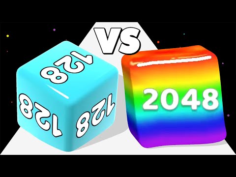 2048 JELLY CUBE (vs) CUBE RUN 2048 ∞ ASMR Gameplay Android iOS • Number Math • Infinity Cube Merge!
