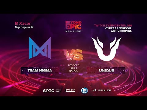 Nigma vs Unique (Bo3) | Beyond Epic: EU/CIS by EG