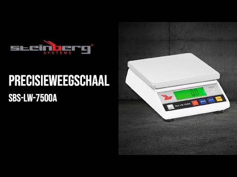 Video - Precisieweegschaal - 7.500 g / 0,3 g - LCD