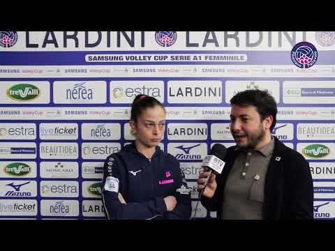 18a Giornata: Lardini Filottrano - E' più Pomì Casalmaggiore 0-3. Paola Cardullo in Mixed Zone
