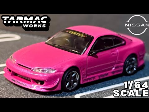 Unboxing 2025 Tarmac Works 1/64 VERTEX Nissan Silvia S15 | Colour: Metallic Pink | Review