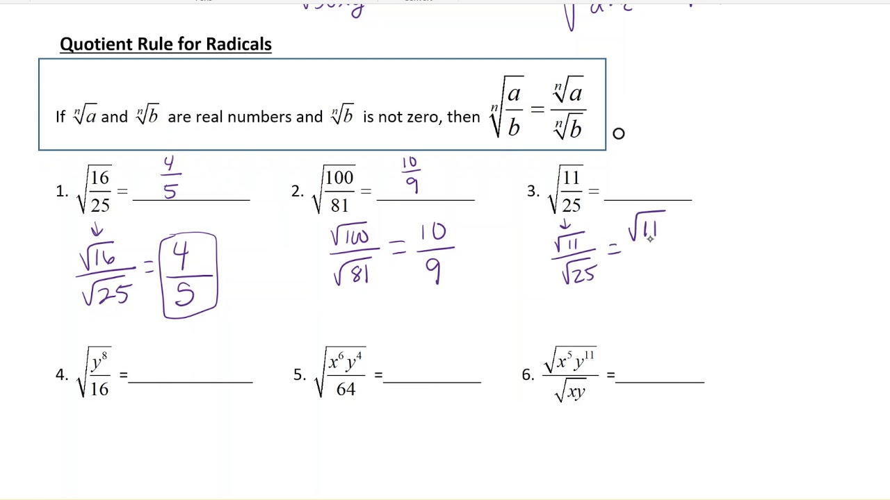 MAT1033 10.3 PART 1 (Simplifying radical Expressions) Module Lecture