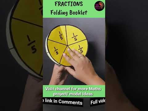 FRACTIONS Foldable Booklet | Maths School project Activity | Maths working model | Mathematics TLM