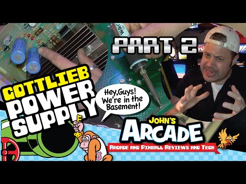 PART 2 Gottlieb Q*Bert Mad Planets Arcade Power Supply Voltage Testing and Sound Amp Cap Kit