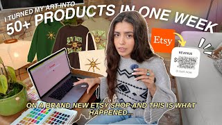 I Turned My Art Into 50+ Products In ONE WEEK On Etsy & This Is How Much I Made