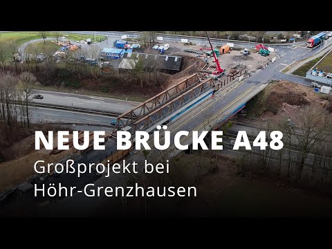 Replacement construction of the A48 bridge near Höhr-Grenzhausen: Precision work under full closure