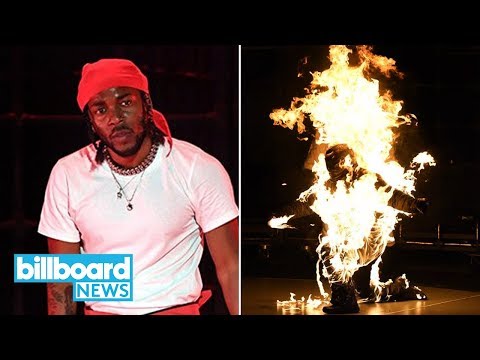 Kendrick Lamar Kicks Off 2017 VMAs With a Fiery Performance of 'DNA' & 'Humble' | Billboard News