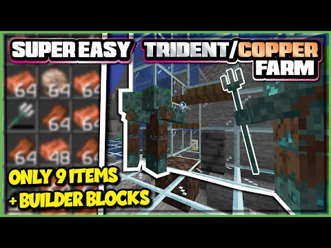 Minecraft EASY Drowned / Trident Farm - 1.18/1.17
