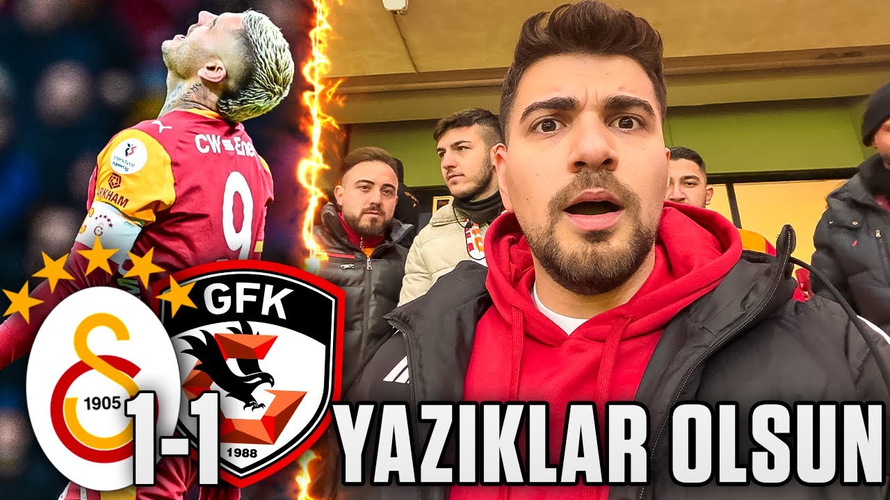 ARTIK YETER 🤬 ÇOK SİNİRLENDİM | Galatasaray 1-1 Gaziantep FK Stad Vlog