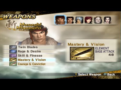 Samurai Warriors 2 Xtreme Legends | How to get Musashi Miyamoto 4th Weapon (Mastery & Vision) #sw2xl