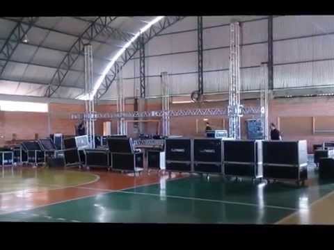 Banda Estrela Negra -  Equipe técnica...(montagem de Equipamento  som - luz)