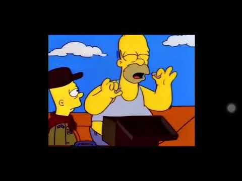 Homer eating rations