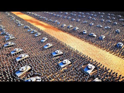 1 Million Modern U.S Army Vs 1 Million WW2 German Army - UEBS 2 | Ultimate Epic Battle Simulator 2