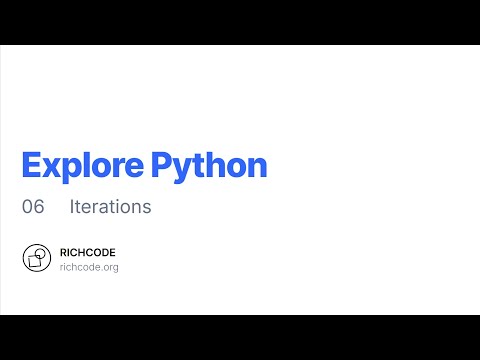 Python Lesson 6 Iterations