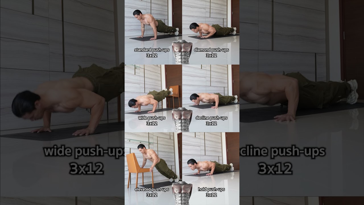 📌6 BEST PUSH-UPS VARIATIONS FOR CHEST GROWTH