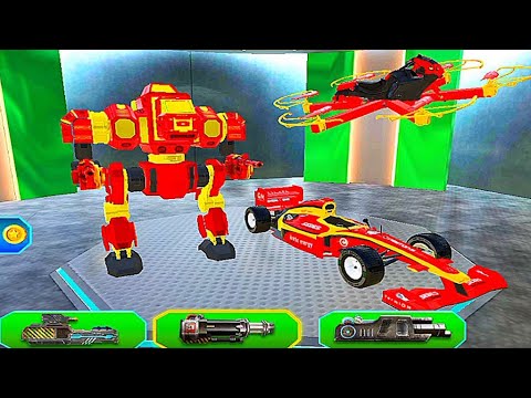 Multi robot Transformation Game - F1 Robot Drone Transform Games - Android Gameplay