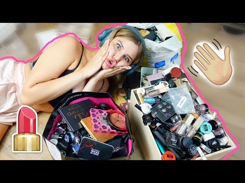 Rensar och packar ALLT mitt smink | Packvlogg #2