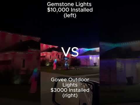 Gemstone Lights Vs Govee Outdoor Lights. #govee #goveelights #gemstonelights