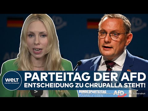 Video Thumbnail: ESSEN: Entscheidung zu Chrupalla ist gefallen! AfD-Parteitag hat über Doppelspitze abgestimmt