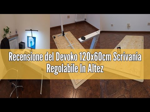 Recensione del Devoko 120x60cm Scrivania Regolabile In Altezza,Scrivania Elettrica con Gancio per Cu