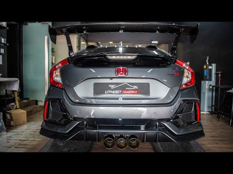 Honda FK8 Civic Type R w/ Valvetronic Catless Fi EXHAUST  X Utmost Downforce Garage