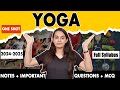 Yoga Class 11 One Shot Yoga Class 11 Physical Education Chapter 3 Batch 2024 2025