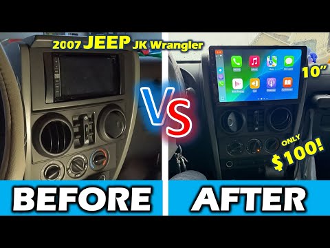 7'' Android Car Stereo for Jeep Grand Cherokee 2013-2022 with Wireless Carplay Android Auto, HD Touch Screen Car Radio with GPS Navigation,WiFi,Bluetooth,FM/RDS Radio SWC+AHD Rear Camera video review thumbnail