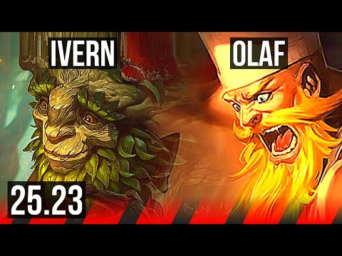 IVERN vs OLAF (TOP) | 8 solo kills, Legendary, 16/4/8, 33k DMG, 600+ games | EUW Master | 25.23