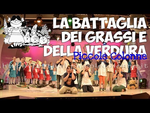 La battaglia dei grassi e delle verdure (mascarpone contro insalata) - canzone per bambini - sub ita