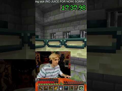 xQc Minecraft Speedrun World Record #minecraft #speedrun #fyp