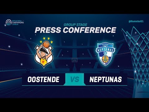 Filou Oostende v Neptunas Klaipeda - Press Conference - Basketball Champions League 2018-19