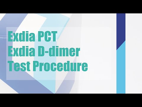 Exdia PCT, D-dimer Test Procedure