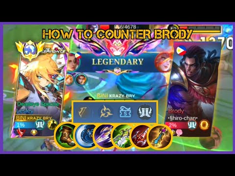 TOP GLOBAL LESLEY VS BRODY! COUNTERING BRODY IN MYTHICAL HONOR