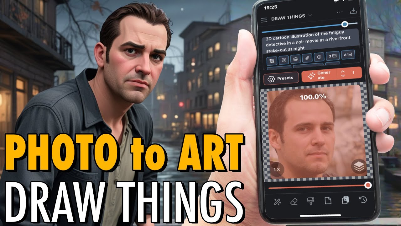 DRAW THINGS Photo to Art – Stable Diffusion on iPhone