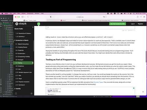 Atomic Kotlin Course - Test Driven Development