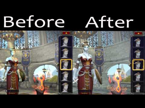 Faces of the New Female Draenei Model - Before and After [WoD Beta]