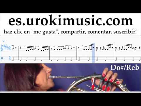 Tutorial de Trompa Romeo Santos, Daddy Yanke, Nicky Jam - Bella y Sensual Clases Notas um-i927