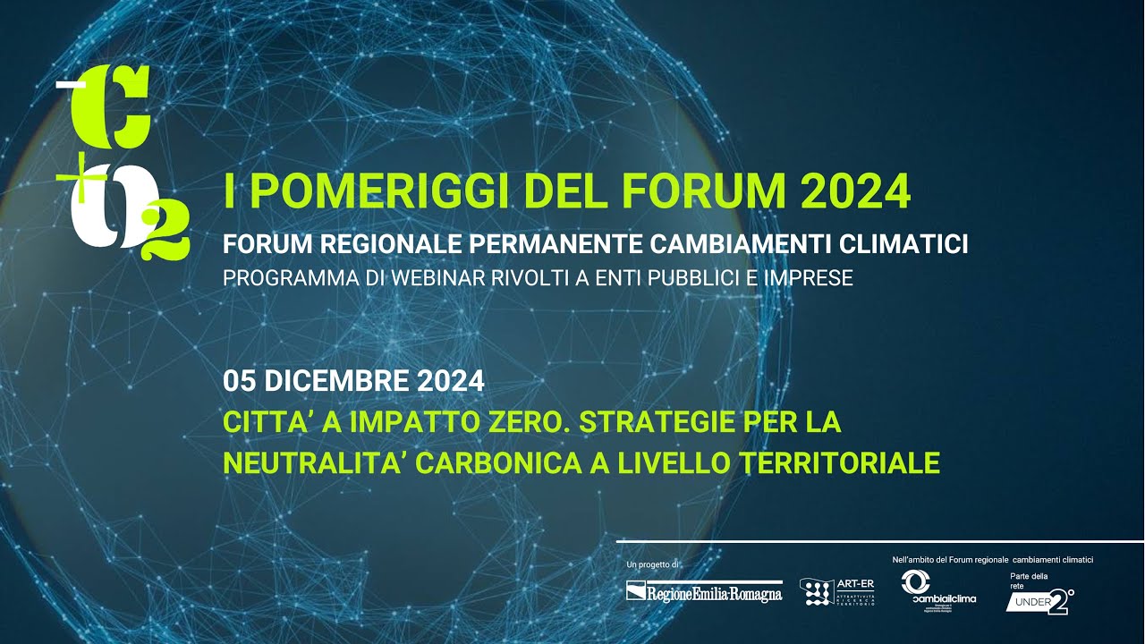 CITTA’ A IMPATTO ZERO: Strategie per la neutralità carbonica a livello territoriale