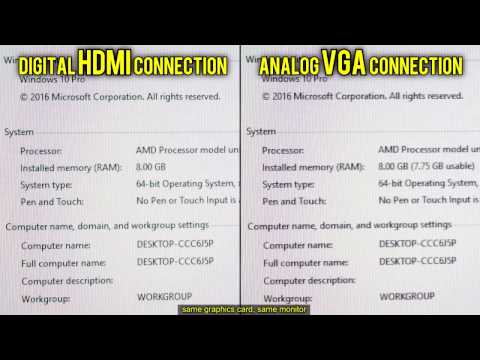 HDMI vs VGA (Digital vs Analog)