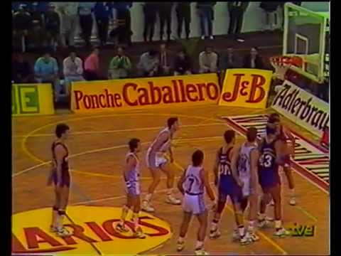 Copa del Rey 1989 Real Madrid vs FC Barcelona DRAZEN PETROVIC AUDIE NORRIS EPI MARTÍN